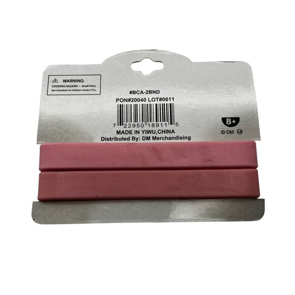 Breast Cancer Awareness Hope & Strength Pink Silicone Bracelets 2-Pack Set - Picture 2 of 6